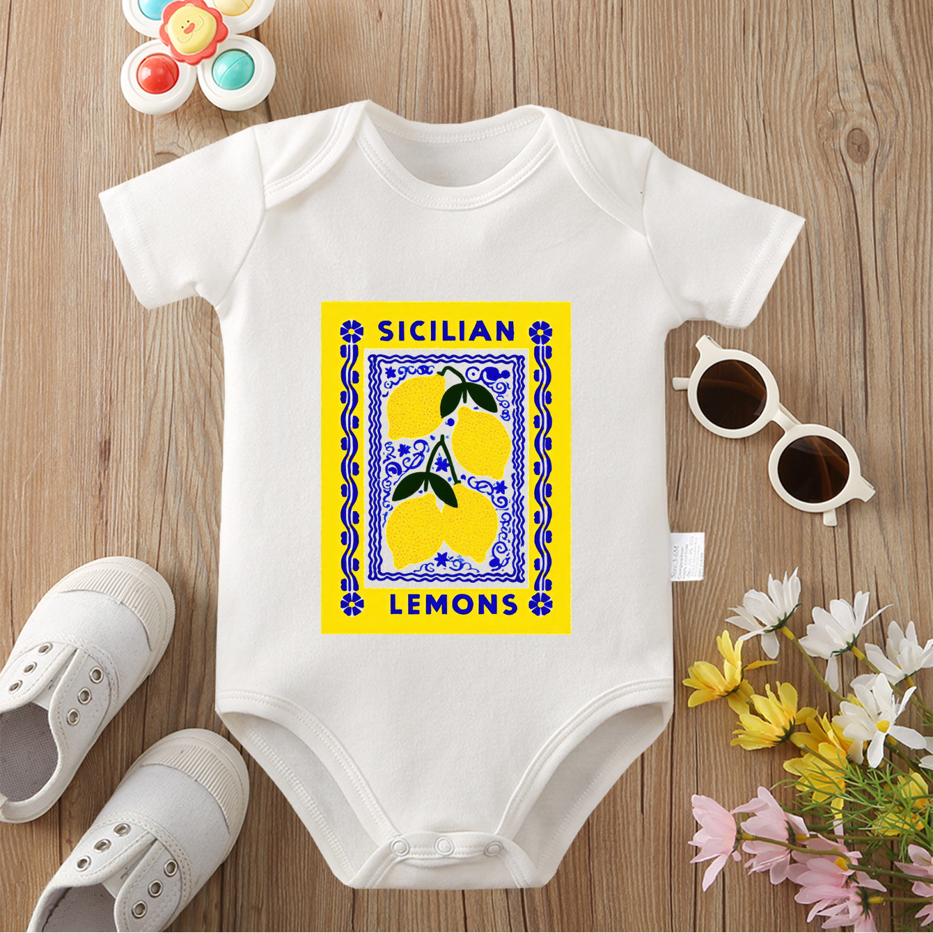 Baby Food Intake - 100% katoenen onesie zomer voedselprint ik