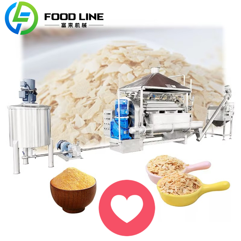 Baby Food Instant - Professionele Cerelac productielijn rijst- en havermoutvlokkenmolen,