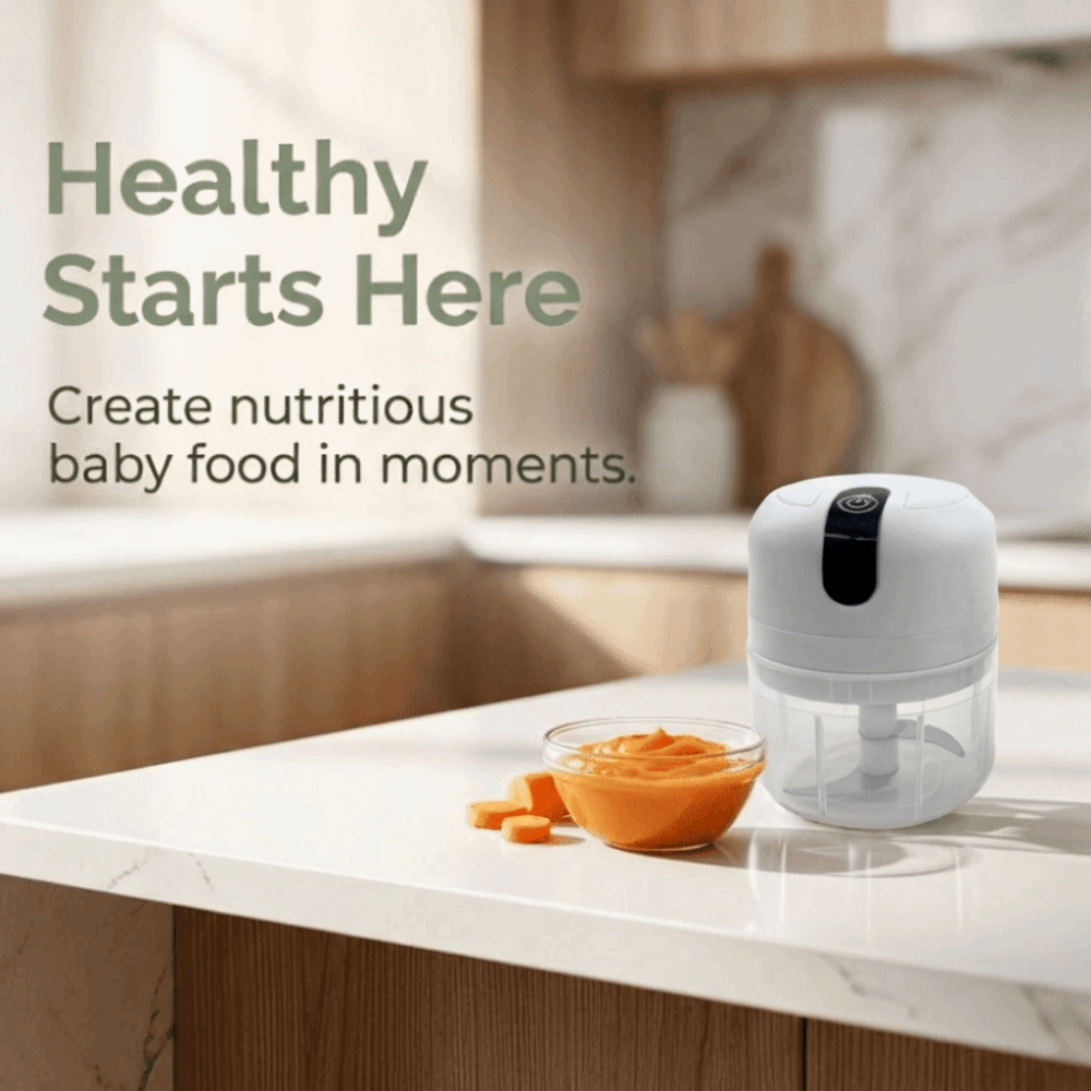 Baby Food Masher - Multifunctionele knoflookstamper, mini draagbare groentehakker, draadloze