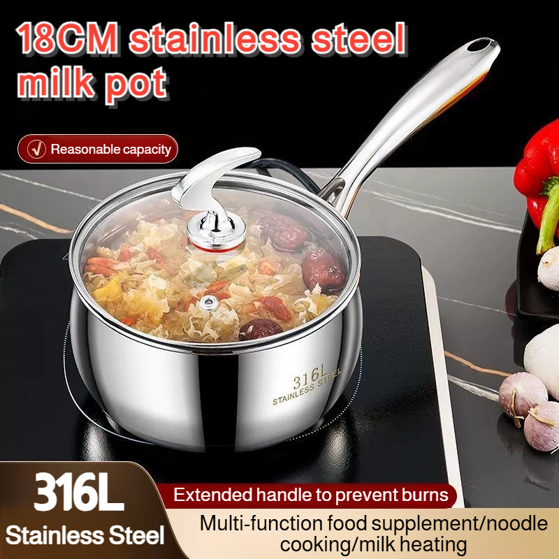 Baby Food Instant - Roestvrijstalen kleine soeppan Instant Noodle kookpot