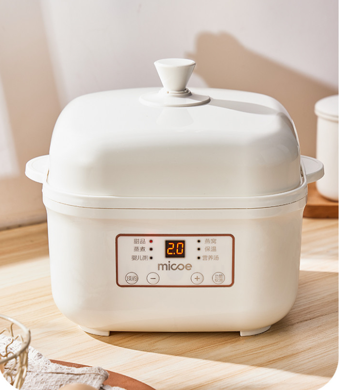 Baby Food Stew - Huishoudelijke keramische elektrische stoofbeker, waterbadstooffunctie, timer