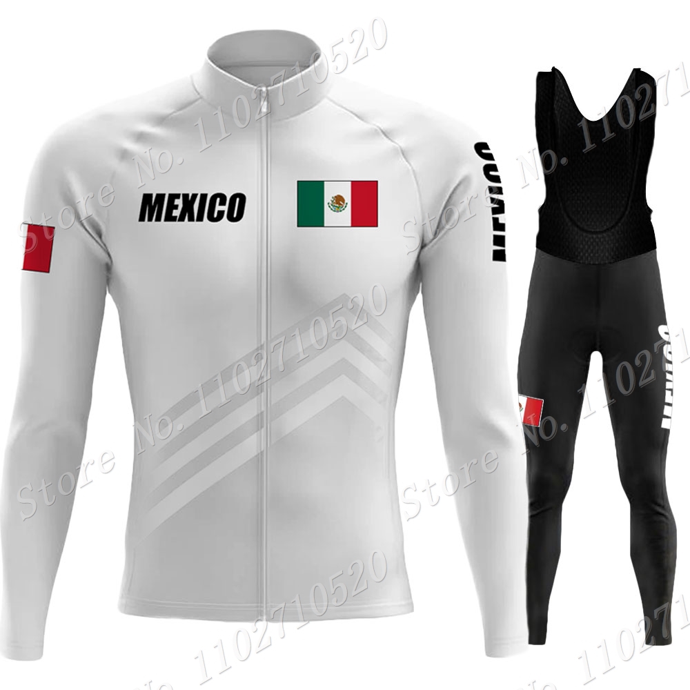 Bib Long Sleeve - 2023 Mexico Team Wielertrui Set Zomer