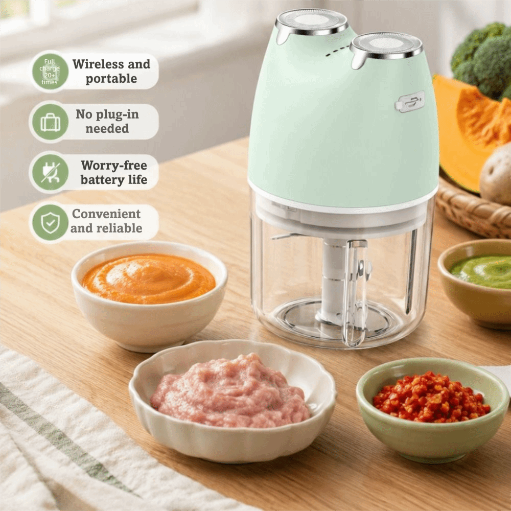 USB Oplaadbare Knoflookhakker  - Baby Food Chopper recensie en prijs