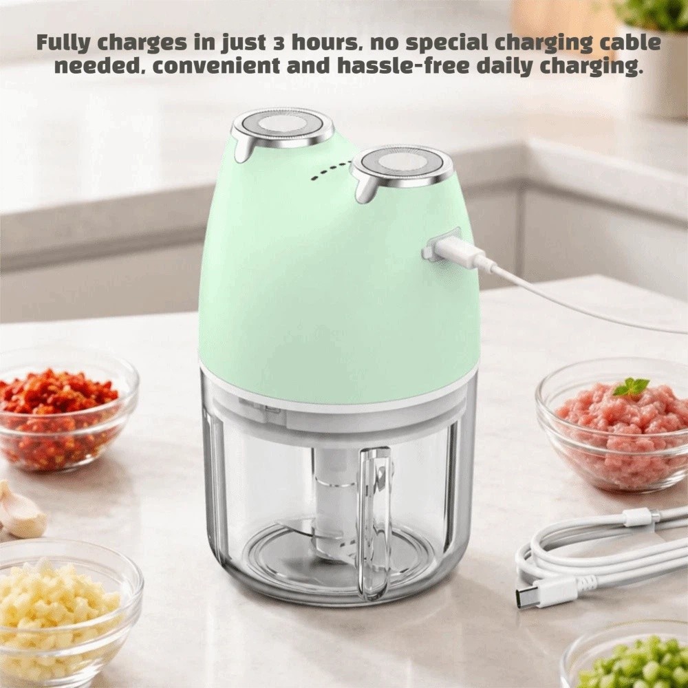 USB Oplaadbare Knoflookhakker  - Baby Food Chopper recensie en prijs