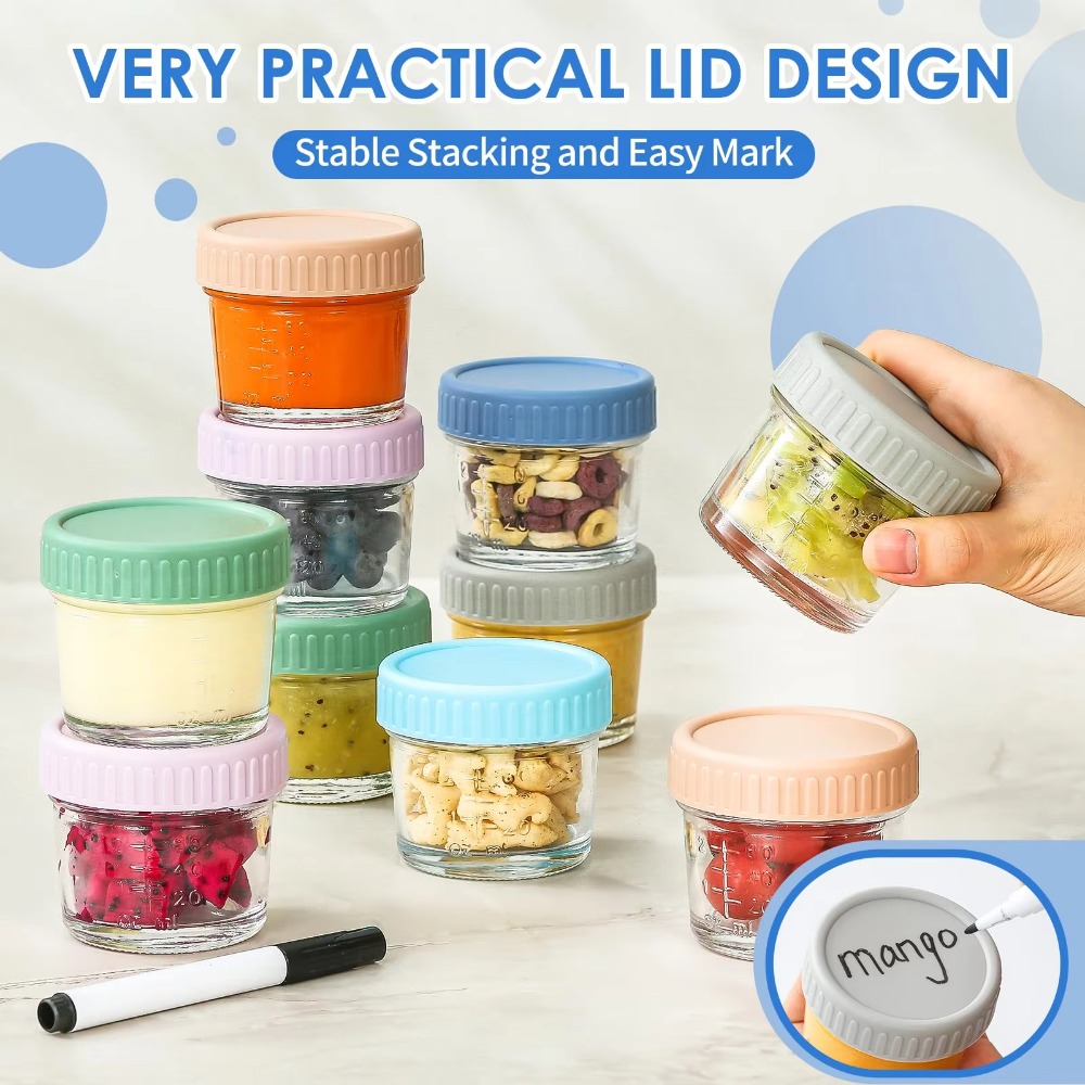 6 stks Mason Jar Glazen Babyvo - Baby Food Containers Glass recensie en prijs