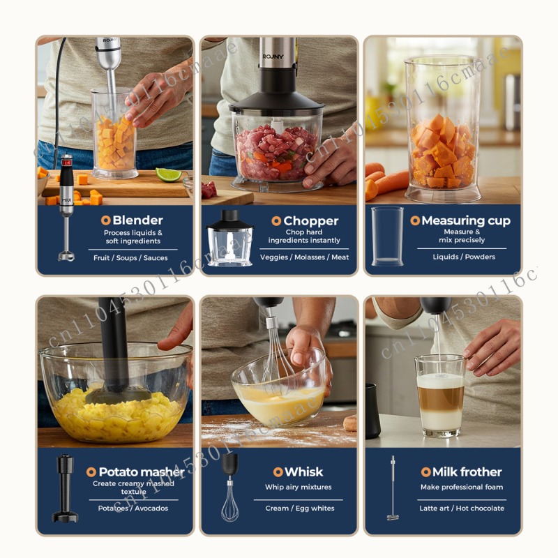 6-in-1 1200W krachtige staafmi - Baby Food Hand Blender recensie en prijs