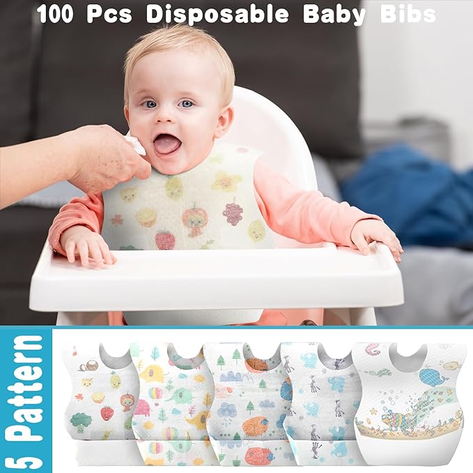 100 stuks wegwerp slabbetjes i - Baby Food For Travelling recensie en prijs