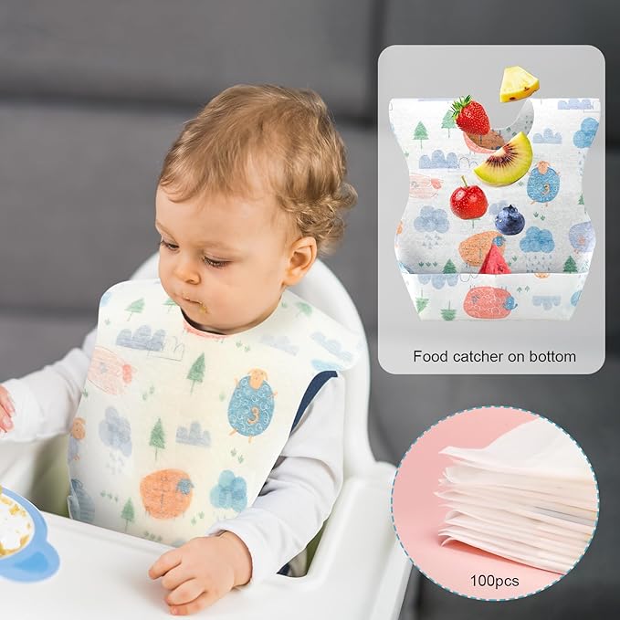 100 stuks wegwerp slabbetjes i - Baby Food For Travelling recensie en prijs