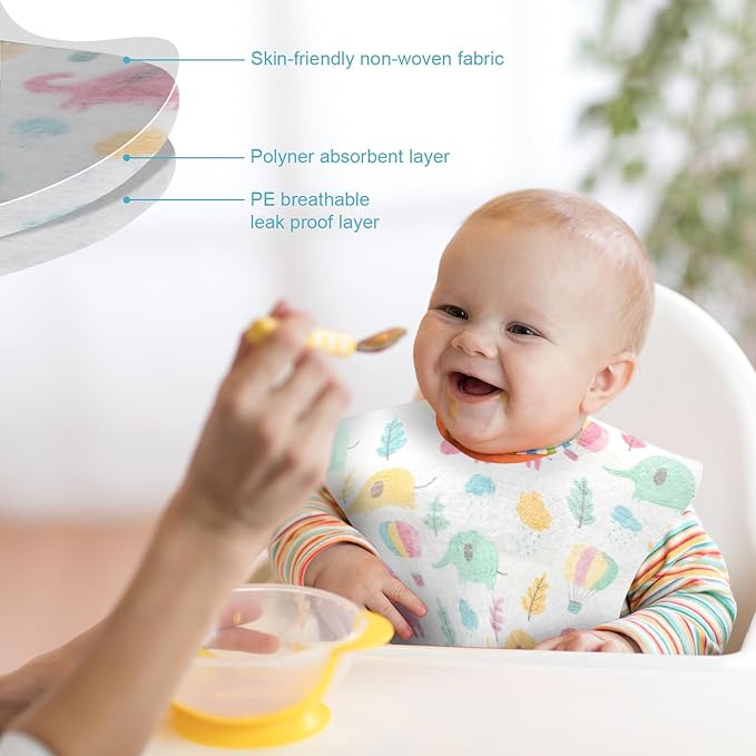 100 stuks wegwerp slabbetjes i - Baby Food For Travelling recensie en prijs