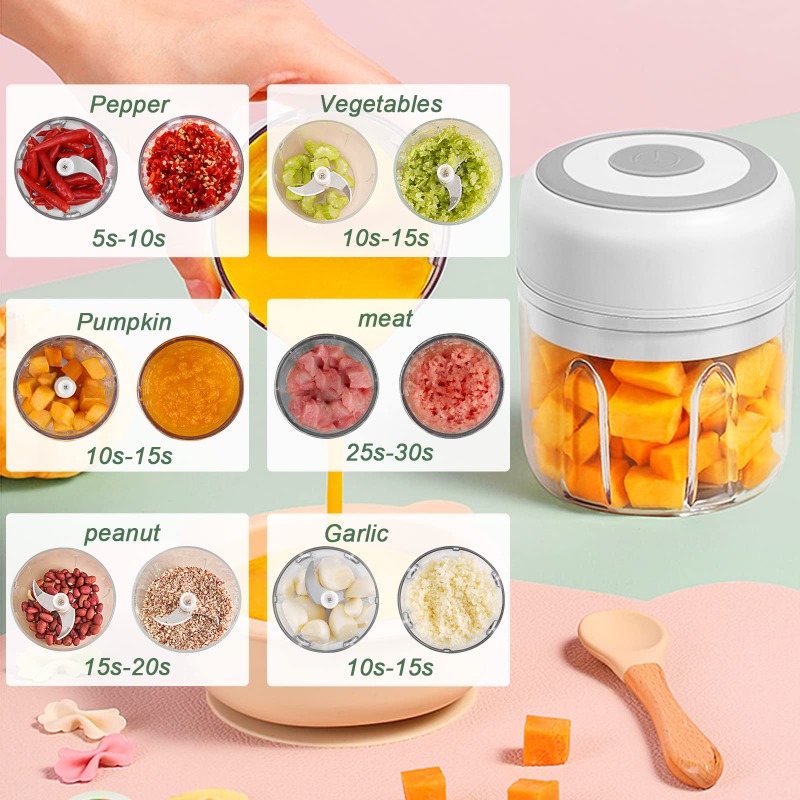 250ML elektrische knoflookmole - Baby Food Masher recensie en prijs