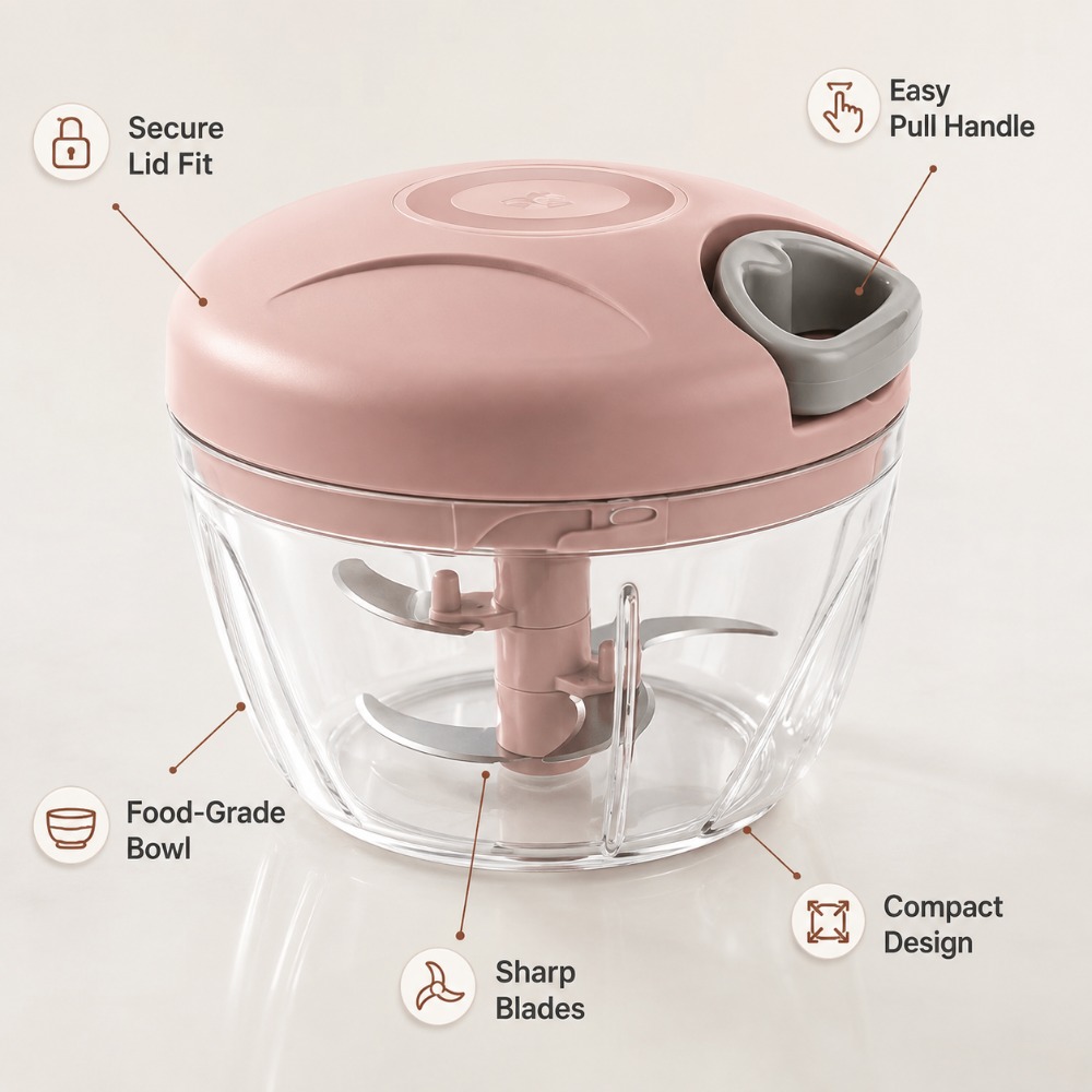 Handmatige trekkoord knoflookh - Baby Food Chopper recensie en prijs